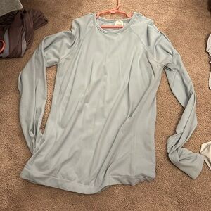 blue long sleeve athleta  shirt